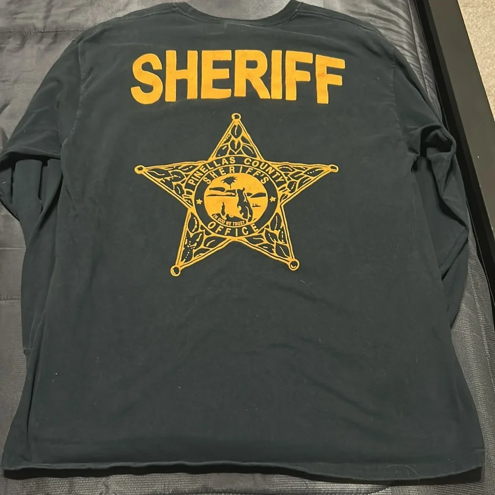 Collectible  Sheriff Black and Yellow Long Sleeve Shirt - Picture 2 of 4